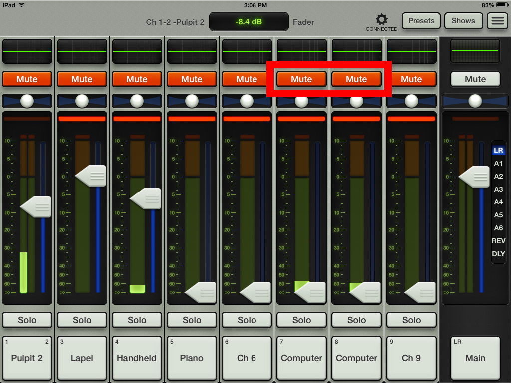 Separated Sliders Mute