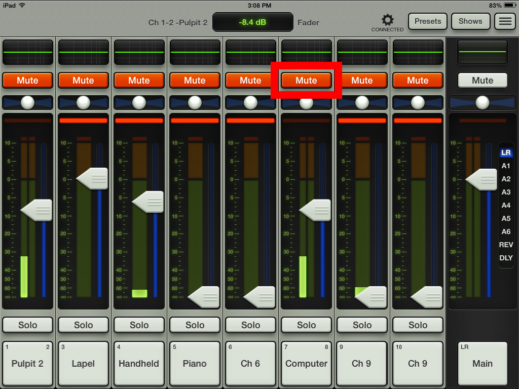 Combined Sliders Mute